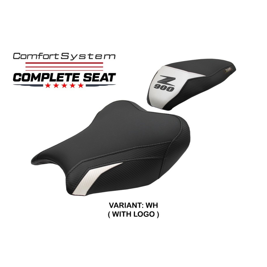 ASIENTO TPZ COMFORT CON LOGO PARA KAWASAKI Z 900 2020, BIANCO
