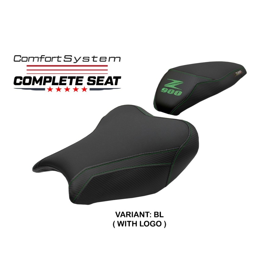 SELLA TPZ COMFORT CON LOGO PER   KAWASAKI Z 900 2021/2024 , NERO