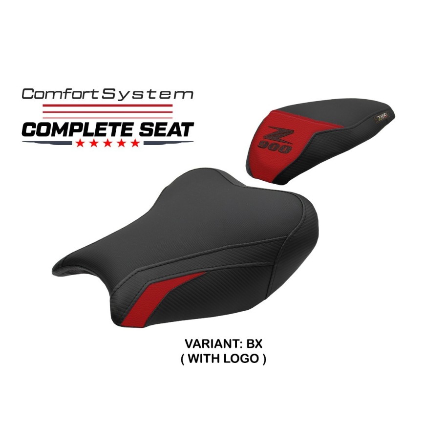 TPZ COMFORT SEAT WITH LOGO FOR  KAWASAKI Z 900 2021/2024 , BORDEAUX