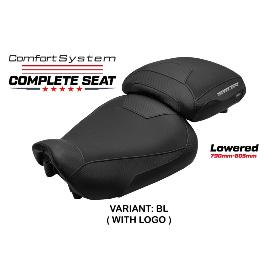 ASIENTO TPZ COMFORT BAJADOS CON LOGO PARA YAMAHA TRACER 9 2021/2022 , NERO