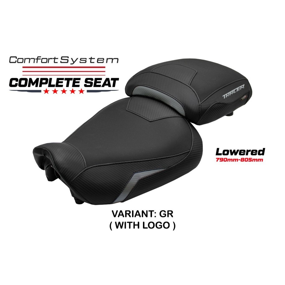 TPZ LOWERED COMFORT SEAT WITH LOGO FOR YAMAHA TRACER 9 2021/2022 , GREY