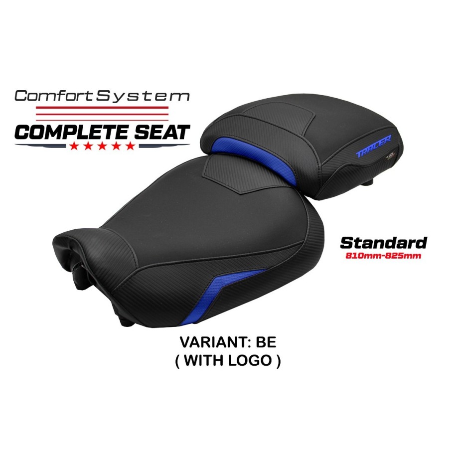 SELLA TPZ COMFORT CON LOGO PER   YAMAHA TRACER 9 GT 2021/2024 , BLU