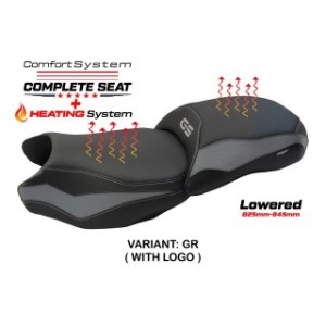 TPZ LOWERED HEATED SEAT WITH LOGO FOR BMW R 1200 GS 2013/2018, GREY