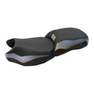 ASIENTO TPZ CON CALEFACCION BAJADOS CON LOGO PARA BMW R 1250 GS 2021/2024 , GRIGIO-ORO