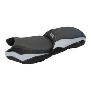 SELLA TPZ RISCALDATA RIBASSATA CON LOGO PER   BMW R 1250 GS 2021/2024 , ARGENTO