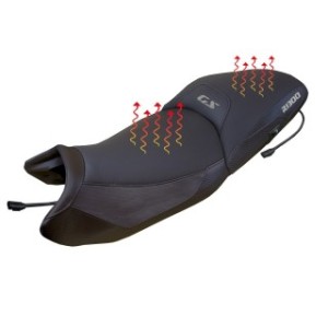 SELLA TPZ RISCALDATA RIALZATA CON LOGO PER   BMW R 1300 GS 2023/2025 , NERO