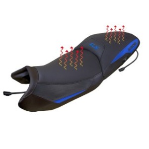 ASIENTO TPZ CON CALEFACCION ELEVADOS CON LOGO PARA BMW R 1300 GS 2023/2025 , BLU