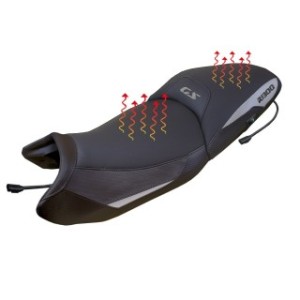 SELLA TPZ RISCALDATA RIALZATA CON LOGO PER   BMW R 1300 GS 2023/2025 , ARGENTO