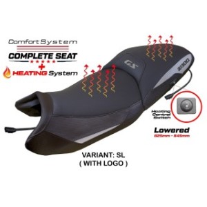 ASIENTO TPZ CON CALEFACCION BAJADOS CON LOGO PARA BMW R 1300 GS 2023/2025 , ARGENTO