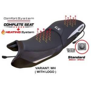 SELLA TPZ RISCALDATA CON LOGO PER   BMW R 1300 GS 2023/2025 , BIANCO