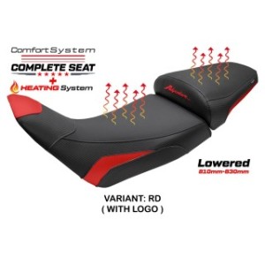 TPZ LOWERED HEATED SEAT WITH LOGO FOR HONDA AFRICA TWIN 1100 2020/2023 , BLACK-RED