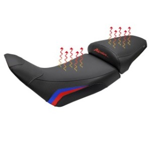 TPZ LOWERED HEATED SEAT WITH LOGO FOR HONDA AFRICA TWIN 1100 2020/2023 , BLACK-RED-BLUE