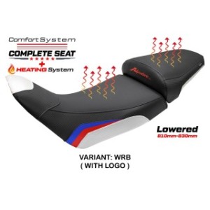TPZ LOWERED HEATED SEAT WITH LOGO FOR HONDA AFRICA TWIN 1100 2020/2023 , WHITE-BLACK-RED-BLUE