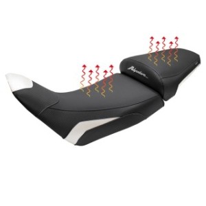 TPZ BEHEIZTER ABGEDREHTER SITZ MIT LOGO FÜR HONDA AFRICA TWIN 1100 ADVENTURE SPORTS 2022/2023, WHITE