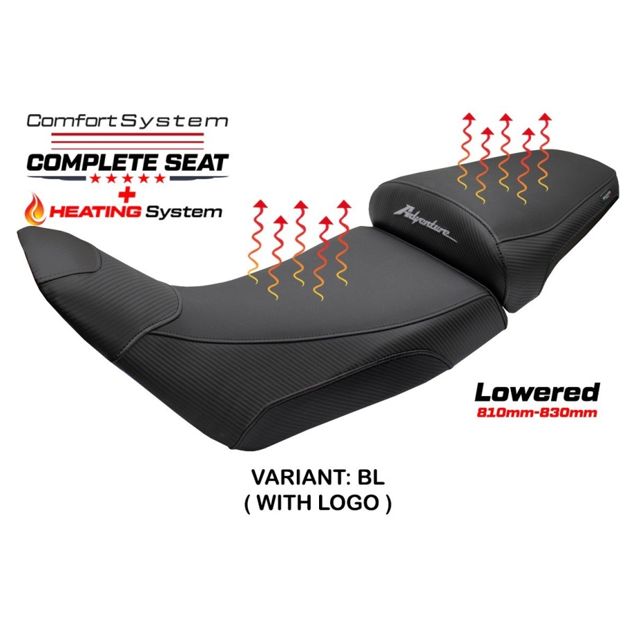 ASIENTO TPZ CON CALEFACCION BAJADOS CON LOGO PARA HONDA AFRICA TWIN 1100 ADVENTURE SPORTS 2022/2023, NERO