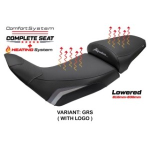 TPZ LOWERED HEATED SEAT WITH LOGO FOR HONDA AFRICA TWIN 1100 ADVENTURE SPORTS 2022/2023, GREY-SILVER