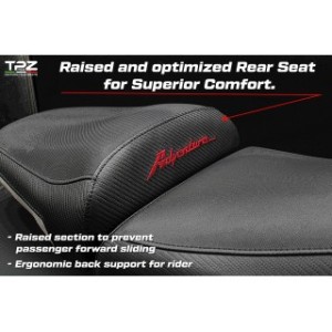 TPZ BEHEIZTER ABGEDREHTER SITZ MIT LOGO FÜR HONDA AFRICA TWIN 1100 ADVENTURE SPORTS 2024-2026 , WHITE