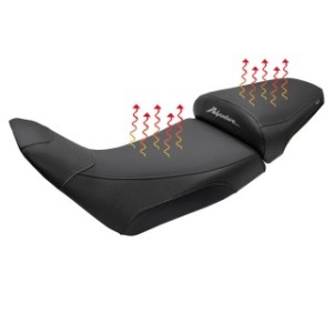 TPZ HEATED SEAT WITH LOGO FOR HONDA AFRICA TWIN 1100 2020/2023 , BLACK