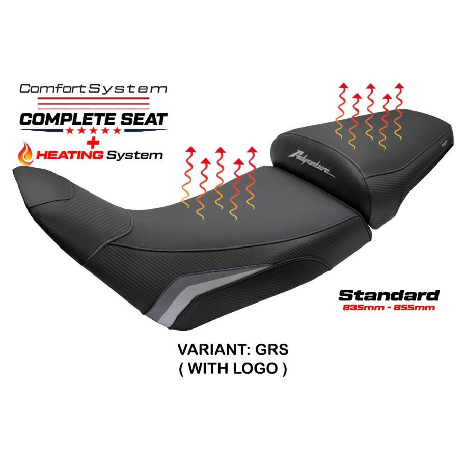 ASIENTO TPZ CON CALEFACCION CON LOGO PARA HONDA AFRICA TWIN 1100 2020/2023 , GRIGIO-ARGENTO
