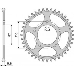 ALUMINIUM REAR SPROCKET FOR 520 CHAIN SUZUKI SV 650 1999-2009, SV 650 S 1999-2009