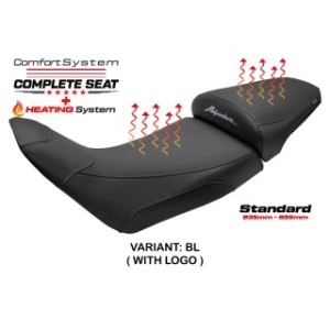 TPZ HEATED SEAT WITH LOGO FOR HONDA AFRICA TWIN 1100 ADVENTURE SPORTS 2024-2026 , BLACK