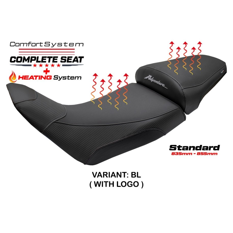 ASIENTO TPZ CON CALEFACCION CON LOGO PARA HONDA AFRICA TWIN 1100 ADVENTURE SPORTS 2024-2026 , NERO
