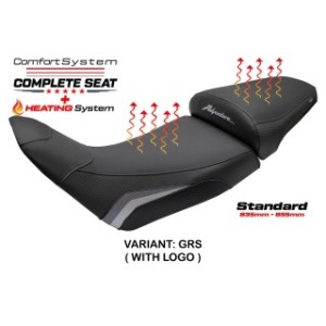 TPZ HEATED SEAT WITH LOGO FOR HONDA AFRICA TWIN 1100 ADVENTURE SPORTS 2024-2026 , GREY-SILVER