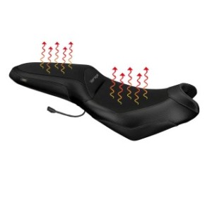 TPZ BEHEIZTER SITZ MIT LOGO FÜR KAWASAKI VERSYS 650 2007/2009, BLACK