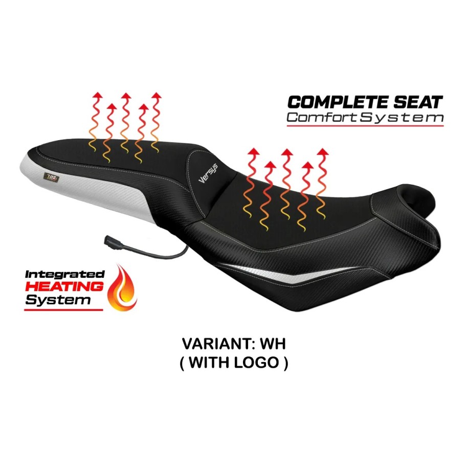 ASIENTO TPZ CON CALEFACCION CON LOGO PARA KAWASAKI VERSYS 650 2024/2025 , BIANCO