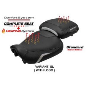 TPZ HEATED SEAT WITH LOGO FOR YAMAHA TRACER 9 GT 2021/2024 , SILVER