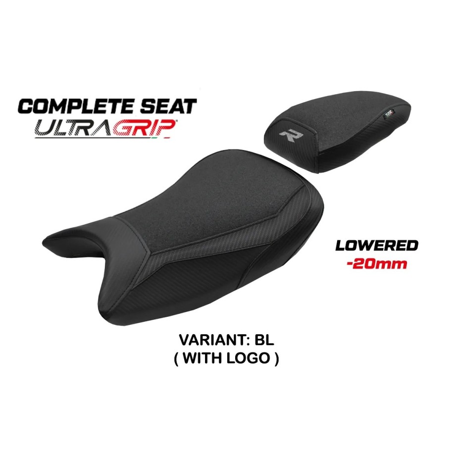 SELLA TPZ RIBASSATA CON LOGO PER   BMW S 1000 R 2021/2024 , NERO