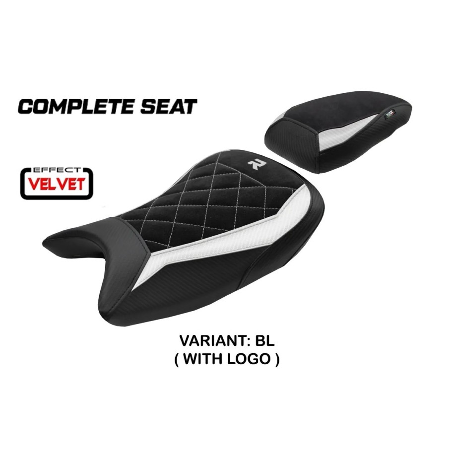 SELLA TPZ STANDARD CON LOGO PER   BMW S 1000 R 2021/2024 , BIANCO