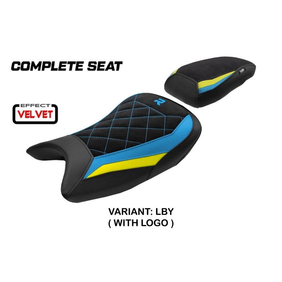 TPZ STANDARDSITZ MIT LOGO FÜR BMW S 1000 R 2021/2024 , YELLOW-SKY BLUE