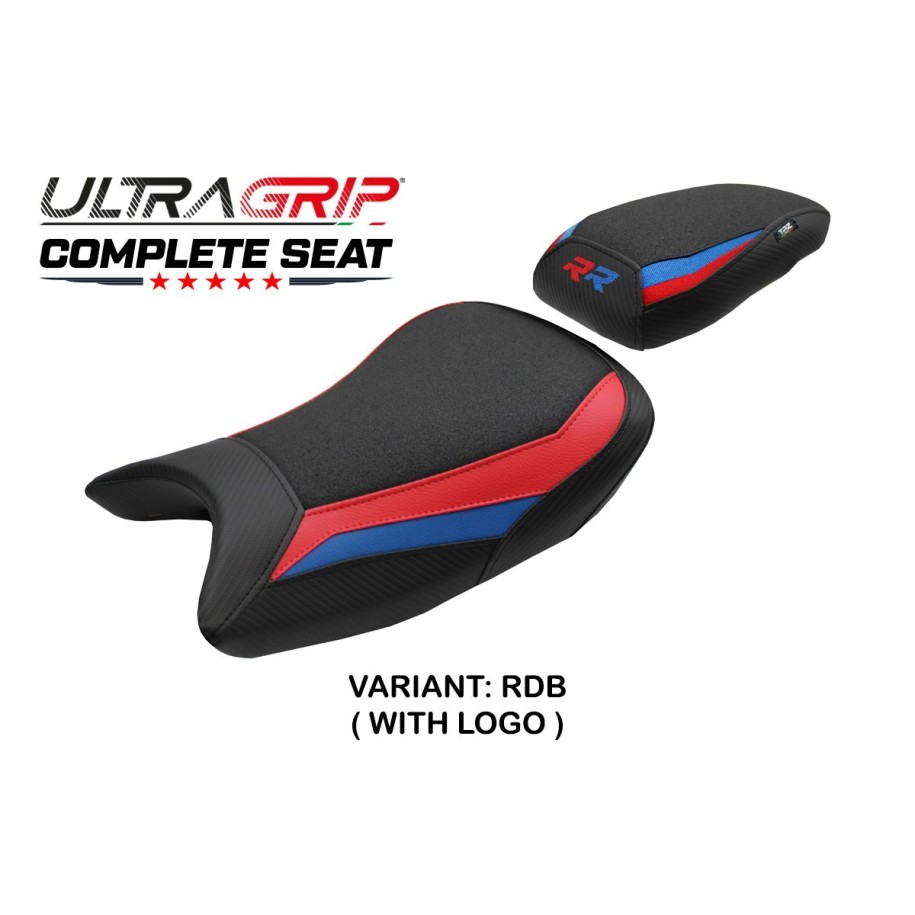 SELLA TPZ ULTRAGRIP CON LOGO PER   BMW S 1000 RR 2019/2020, ROSSO-BLU