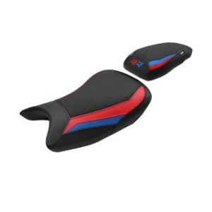 TPZ ULTRAGRIP WITH LOGO SEAT FOR  BMW S 1000 RR 2019/2020, BLACK-RED-BLUE