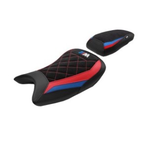 TPZ STANDARDSITZ M-SPORT FÜR BMW S 1000 RR 2023/2024, BLACK-RED-BLUE