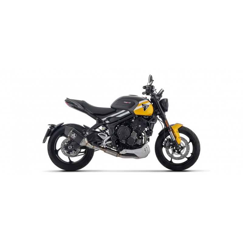 IMPIANTO DI SCARICO COMPLETO ARROW VELOCE TRIUMPH TRIDENT 660 2021-2024, ALLUMINIO DARK, CATALIZZATO
