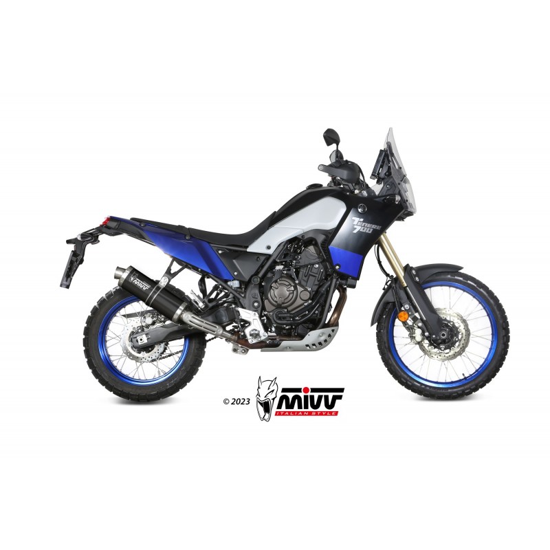 EXHAUST MIVV OVALE YAMAHA TENERE 700 2025 (EURO 5+), APPROVED TITANIUM BLACK