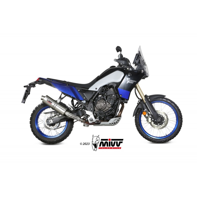 TERMINALE MIVV OVALE YAMAHA TENERE 700 2025 (EURO 5+), OMOLOGATO ACCIAIO
