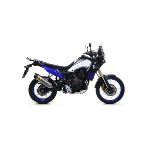TERMINALE ARROW INDY RACE YAMAHA TENERE 700 2025 (EURO 5+), ALLUMINIO DARK/CARBONIO, OMOLOGATO
