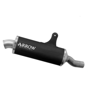 TERMINALE ARROW INDY RACE EVO BENELLI TRK 702 2025 (EURO 5+), ALLUMINIO DARK/ACCIAIO, OMOLOGATO