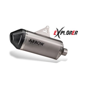 ARROW EXPLORER SILENCER HONDA TRANSALP 750 2025-2026 (EURO 5+), TITANIUM/CARBON, APPROVED