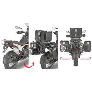 SPEZIFISCHER STAHLROHR-SEITENKOFFERTRÄGE GIVI PL ONE-FIT MONOKEY CAM-SIDE KTM 1390 SUPER ADVENTURE S 2025-2026
