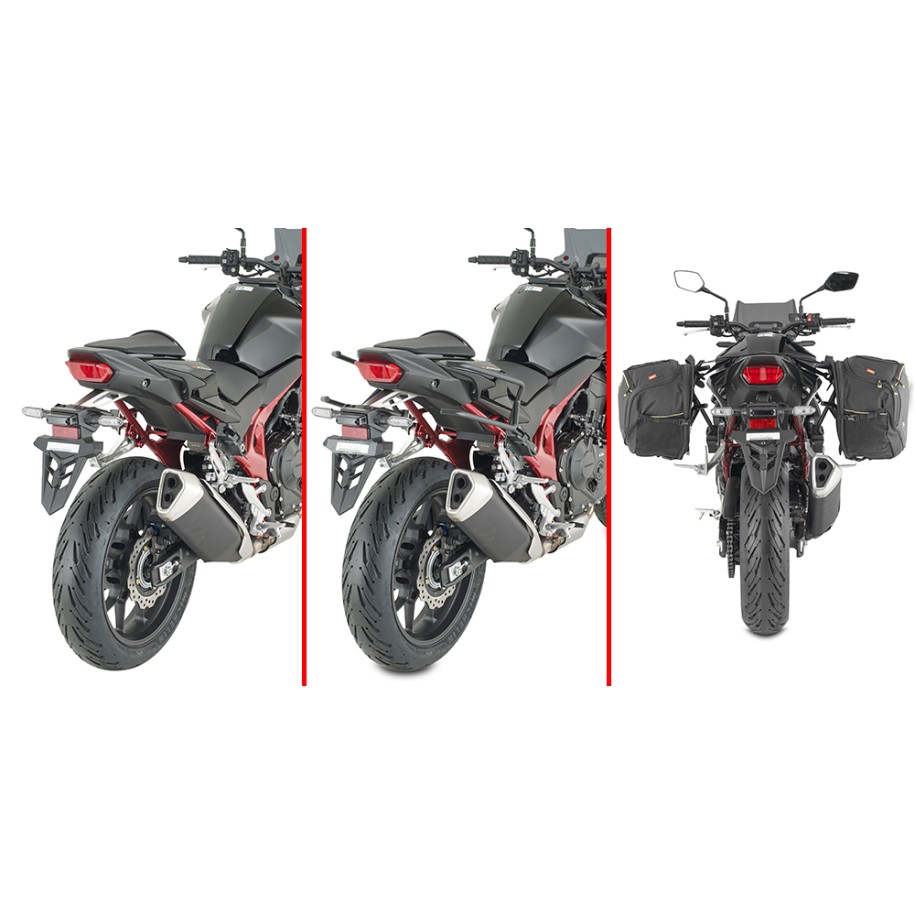 SPEZIFISCHE ABSTANDSHALTER GIVI REMOVE-X SCHNELLWECHS FÜR WEICHE SEITENTASCHEN HONDA HORNET 750 2023-2024