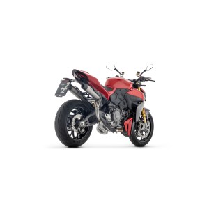 PAIR OF ARROW ROUND SIL EXHAUST DUCATI STREETFIGHTER V2 2025-2026 (EURO 5+), TITANIUM DARK/CARBON, APPROVED