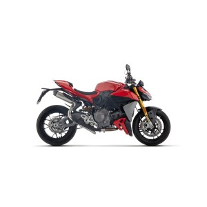 PAIR OF ARROW ROUND SIL EXHAUST DUCATI STREETFIGHTER V2 S 2025-2026 (EURO 5+), TITANIUM DARK/CARBON, APPROVED