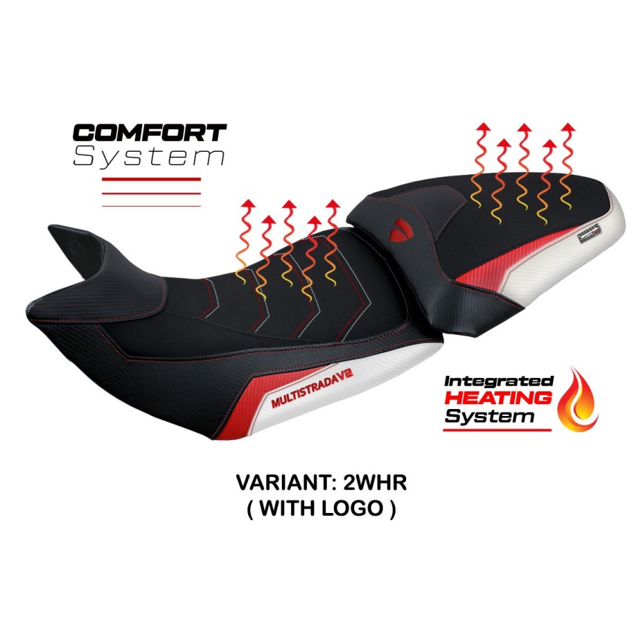 RIVESTIMENTO SELLA TPZ  HEATING COMFORT SYSTEM CON LOGO  DUCATI MULTISTRADA V2 2021/2024