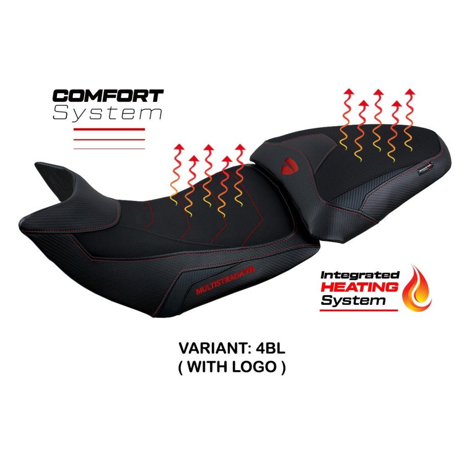 RIVESTIMENTO SELLA TPZ  HEATING COMFORT SYSTEM CON LOGO  DUCATI MULTISTRADA V2 2021/2024