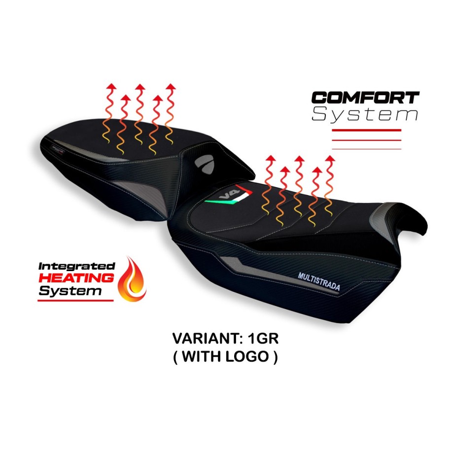 RIVESTIMENTO SELLA TPZ  HEATING COMFORT SYSTEM CON LOGO  DUCATI MULTISTRADA V4 SELLA NORMALE 2021/2025