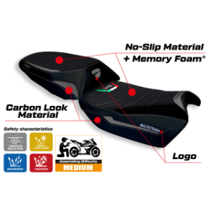 RIVESTIMENTO SELLA TPZ  HEATING COMFORT SYSTEM CON LOGO  DUCATI MULTISTRADA V4 SELLA NORMALE 2021/2025